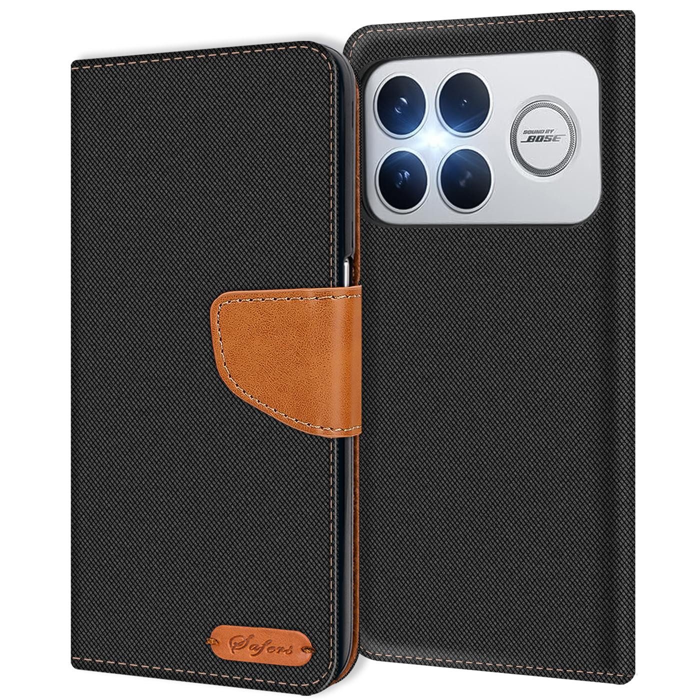 CoolGadget Handyhülle Denim Schutzhülle Flip Case für Xiaomi Poco F8 Ultra 6,9 Zoll, Book Cover Handy Tasche Hülle für Poco F8 Ultra Klapphülle