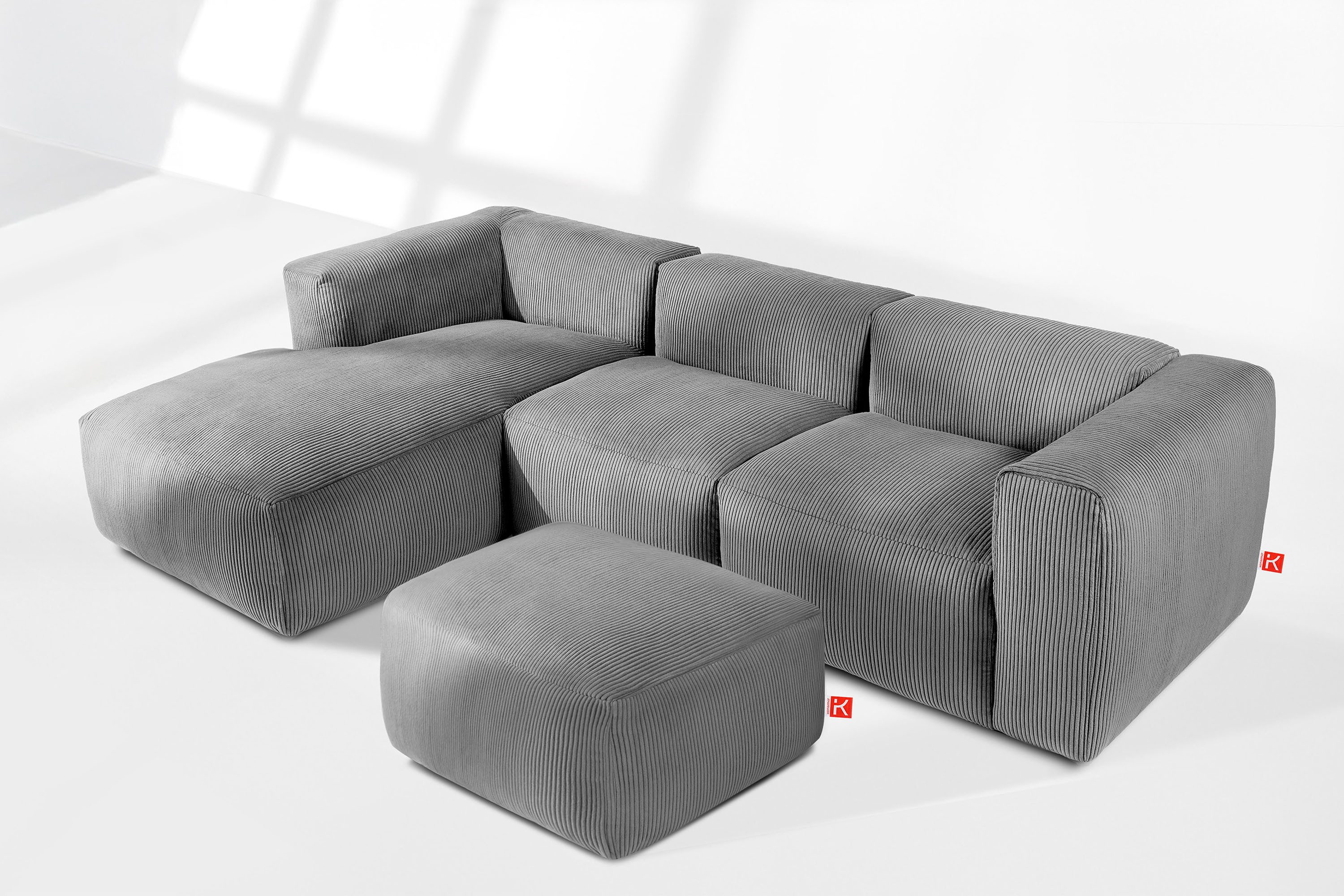 KONSIMO® Sitzhocker BUFFO Pouf, Polsterhocker, hergestellt günstig online kaufen
