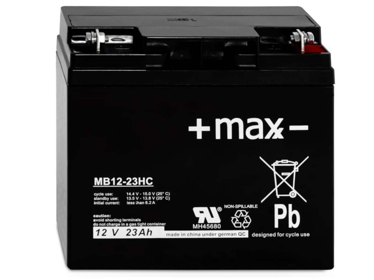 +maxx- 12V 23Ah ersetzt F19-12B AGM Batterie wartungsfrei Bleiakkus