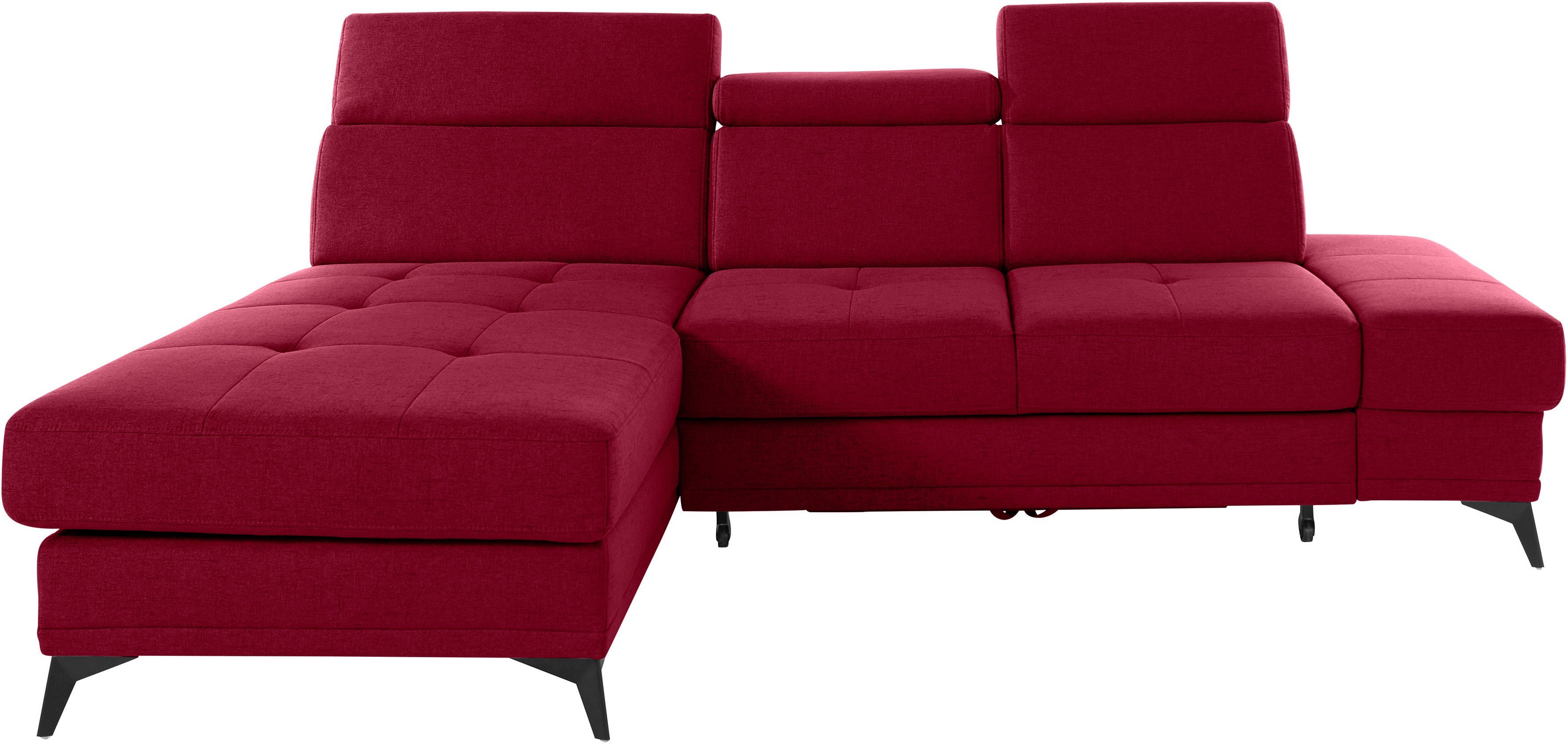 INOSIGN Ecksofa Cardiz L-Form, inkl.Kopfteilverstellung und günstig online kaufen