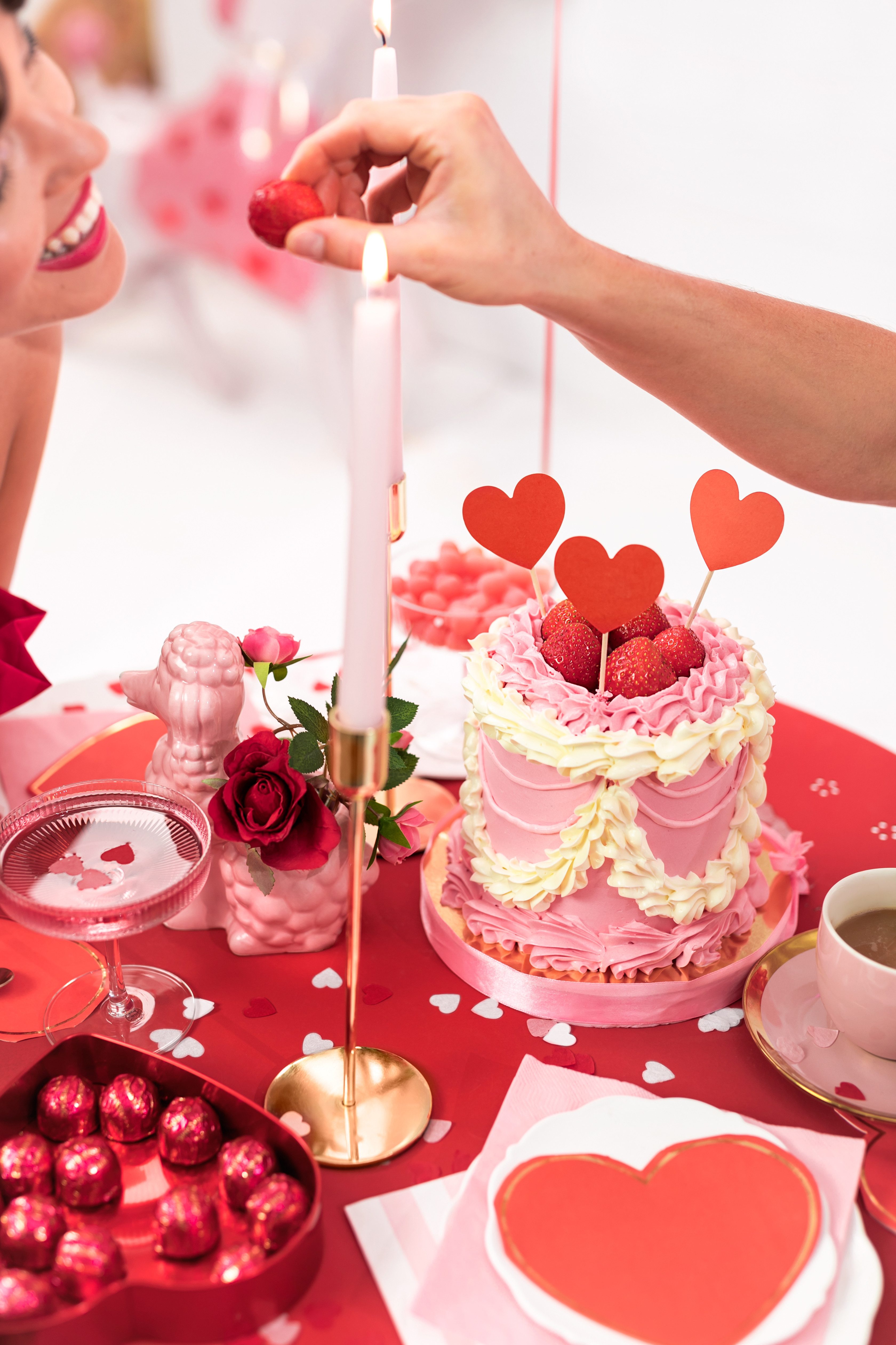 partydeco Konfetti Konfetti Papier Herzen Weiß 15g