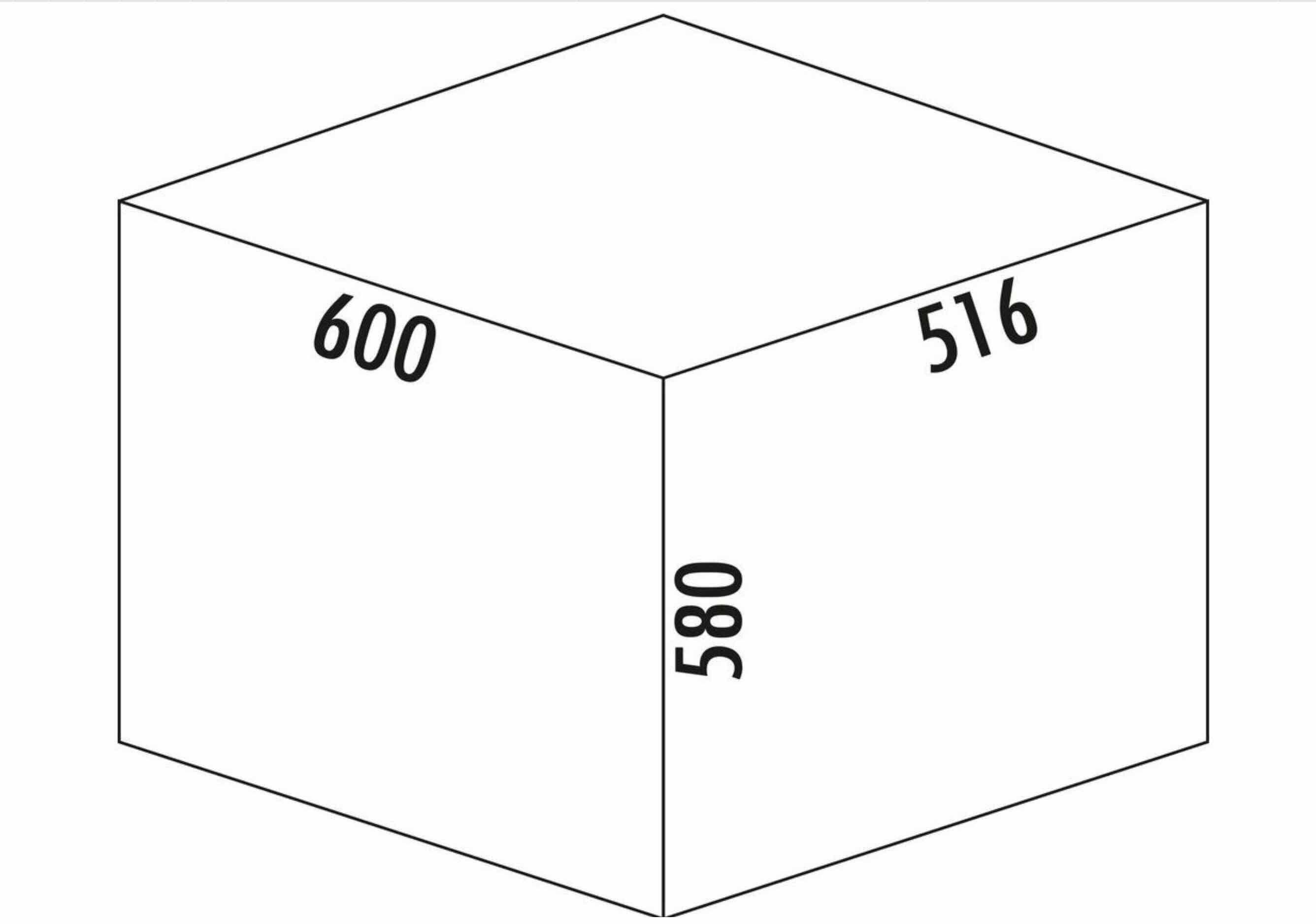 Naber Einbaumülleimer NABER Cox Clan® 580/600-3. Hellgrau, H 580 mm Auszugstechnik: für