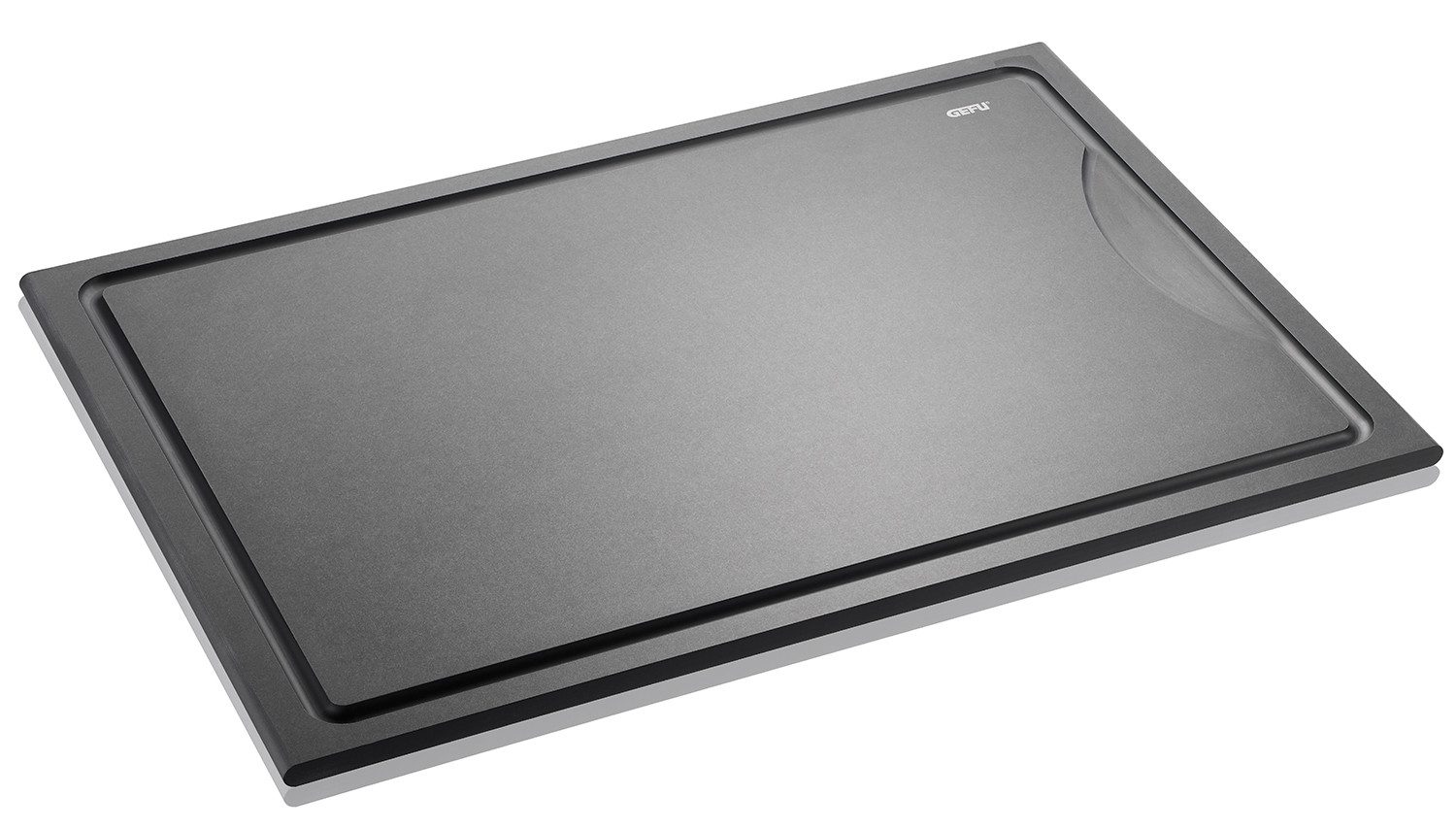 GEFU Schneidebrett SLIZE, Holzpapierfaser, (1-St), Holzverbundstoff aus 80 % recyceltem Material, Saftrille