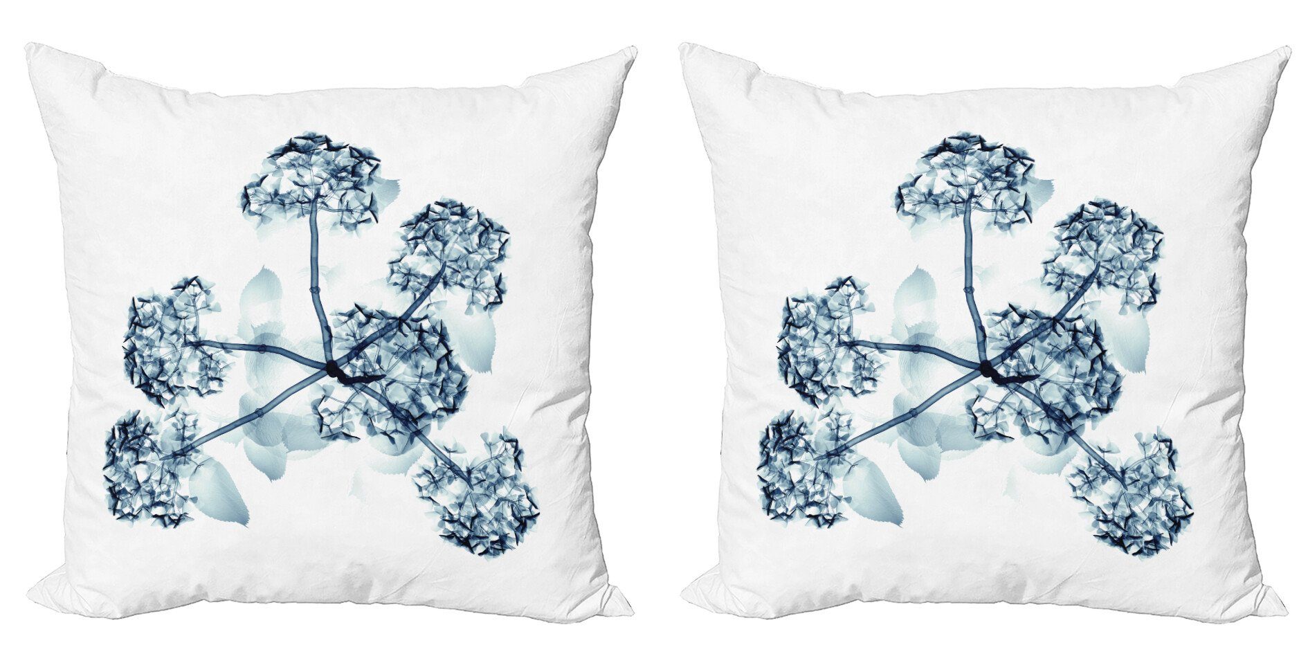 Doppelseitiger Hortentia Stück), Abakuhaus Accent Natur (2 Blume Modern Blossom Kissenbezüge Digitaldruck,