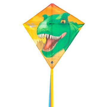 HQ Flug-Drache Kinderdrachen Einleiner Drachen HQ Eddy T-Rex 68 cm Flugdrachen, + 200 cm Drachenschwanz