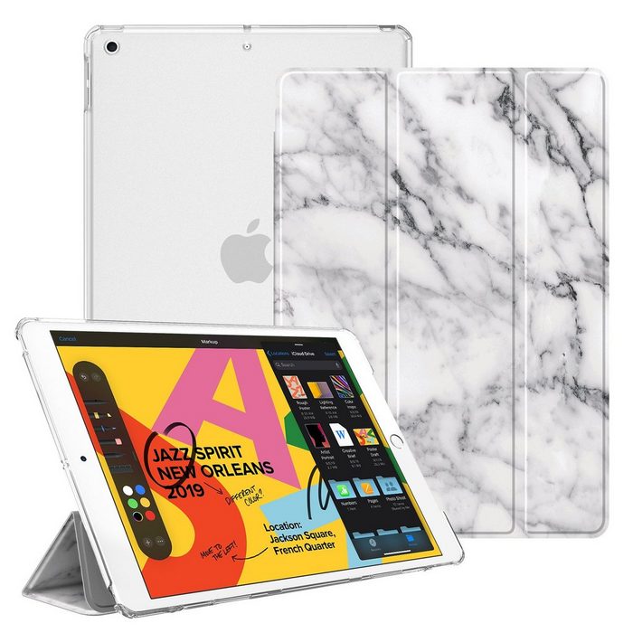Fintie Tablet-Hülle Hülle für iPad 10.2 Zoll (9./8./7. Generation Modell 2021/2020/2019) 10.2 Zoll Ultradünn Cover mit transparenter Rückseite Abdeckung Auto Schlaf/Wach
