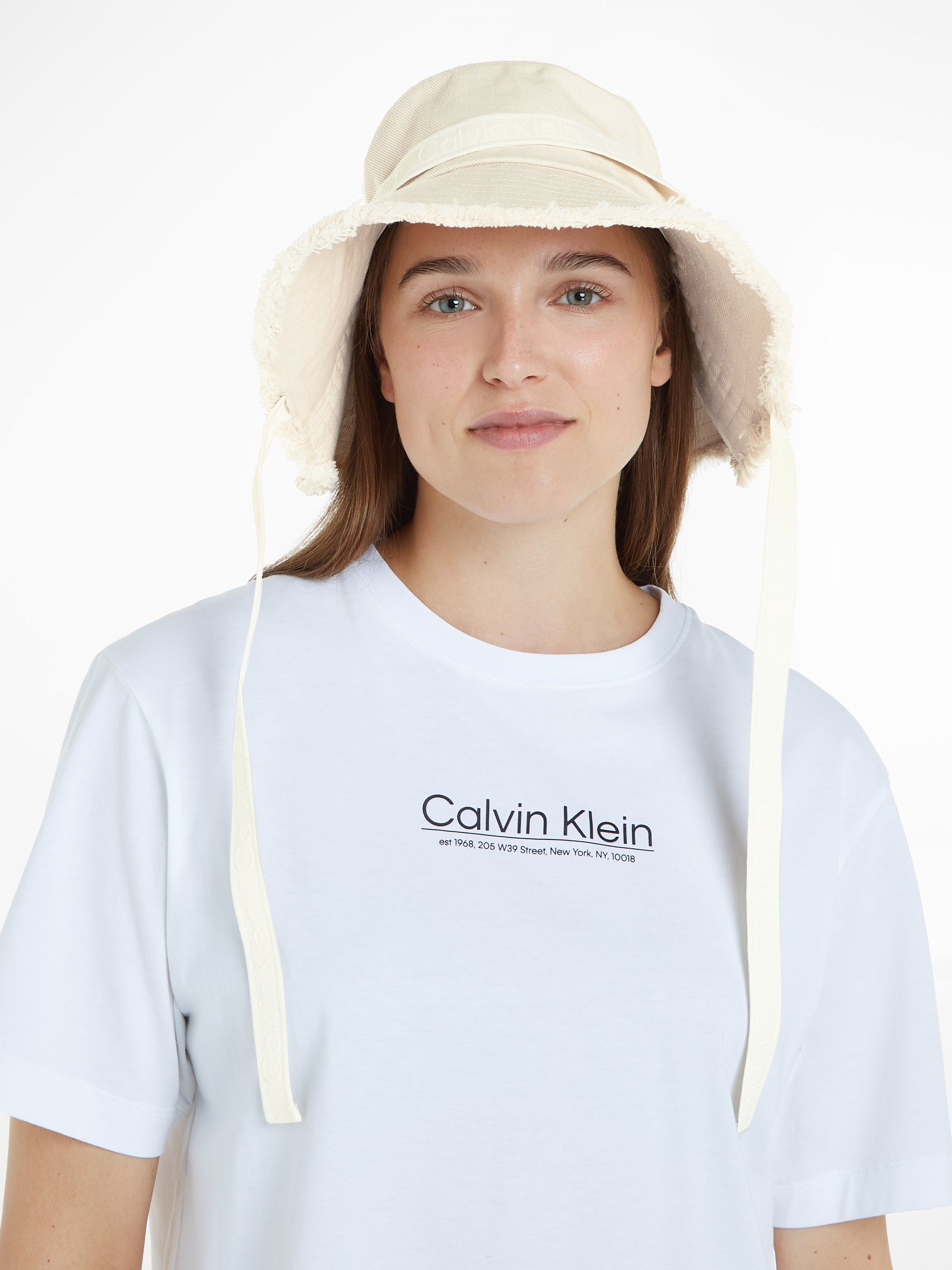 Calvin Klein Schlapphut LOGO STRAP WIDE BRIM CANVAS HAT günstig online kaufen