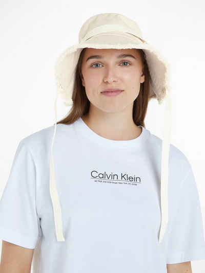 Calvin Klein Schlapphut LOGO STRAP WIDE BRIM CANVAS HAT