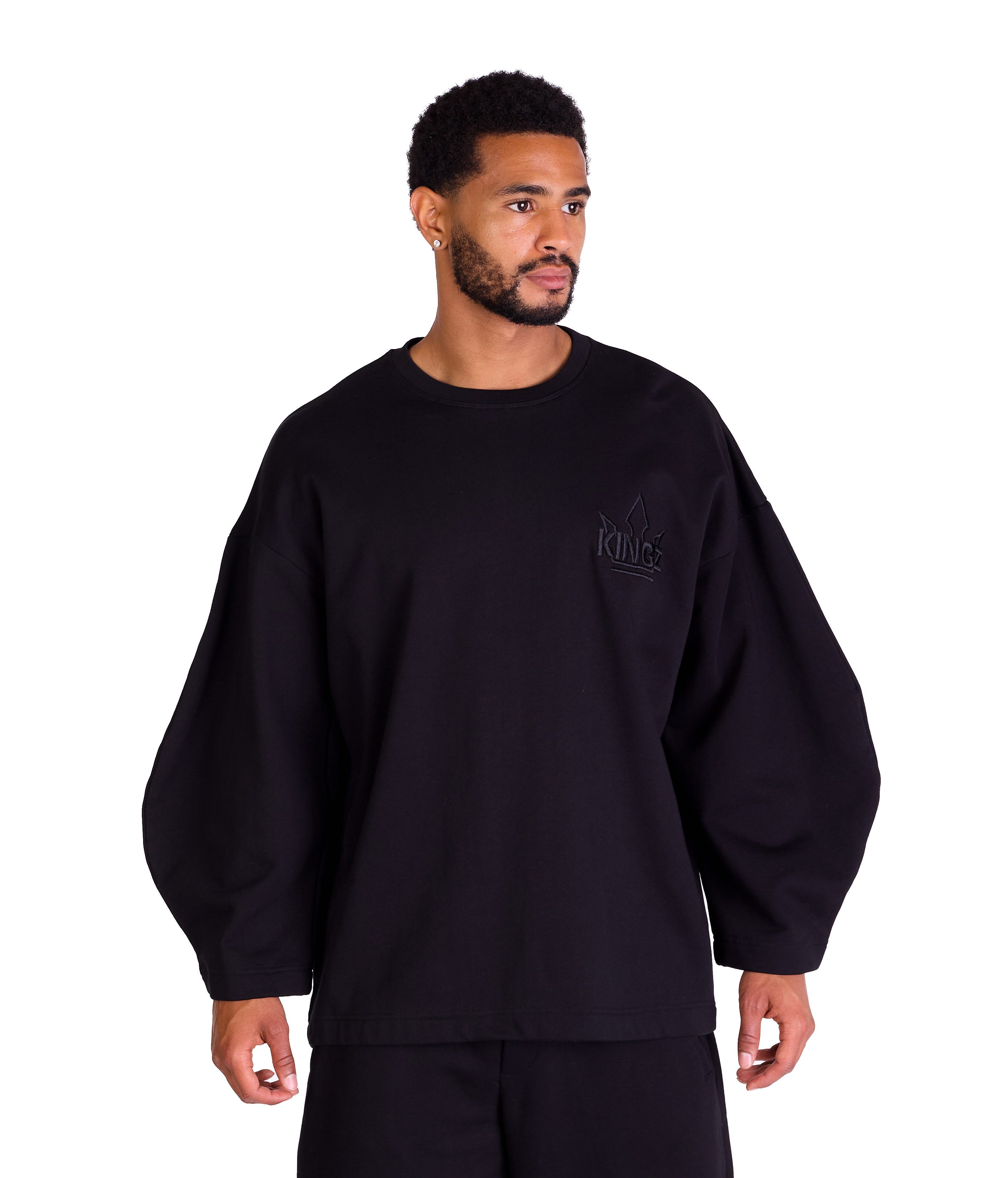 KINGZ Kapuzensweatshirt Herren Urban Sweatshirt mit Bestickung