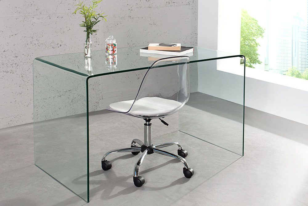 · Design transparent, · Modern Home 120cm · Glas Office Schreibtisch riess-ambiente FANTOME Arbeitszimmer