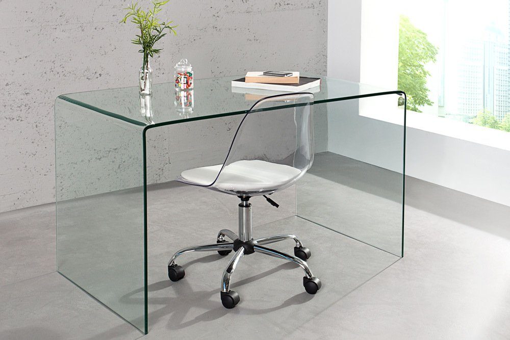 riess-ambiente Schreibtisch FANTOME 120cm transparent, Arbeitszimmer · Glas günstig online kaufen