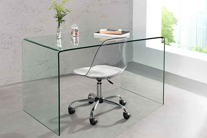 riess-ambiente Schreibtisch FANTOME 120cm transparent, Arbeitszimmer · Glas · Modern Design · Home Office