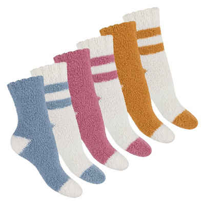 Footstar Kuschelsocken Plüschsocken für Damen & Herren Socken (6 Paar)