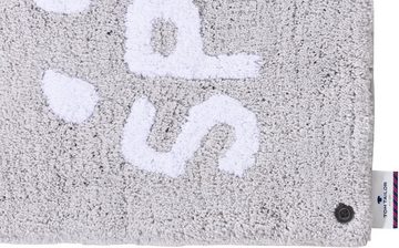 Badematte Cotton Splash TOM TAILOR HOME, Höhe 20 mm, rutschhemmend beschichtet, fußbodenheizungsgeeignet, strapazierfähig, Baumwolle, rechteckig, Uni Farben, mit Spruch, reine Baumwolle, besonders weich und flauschig