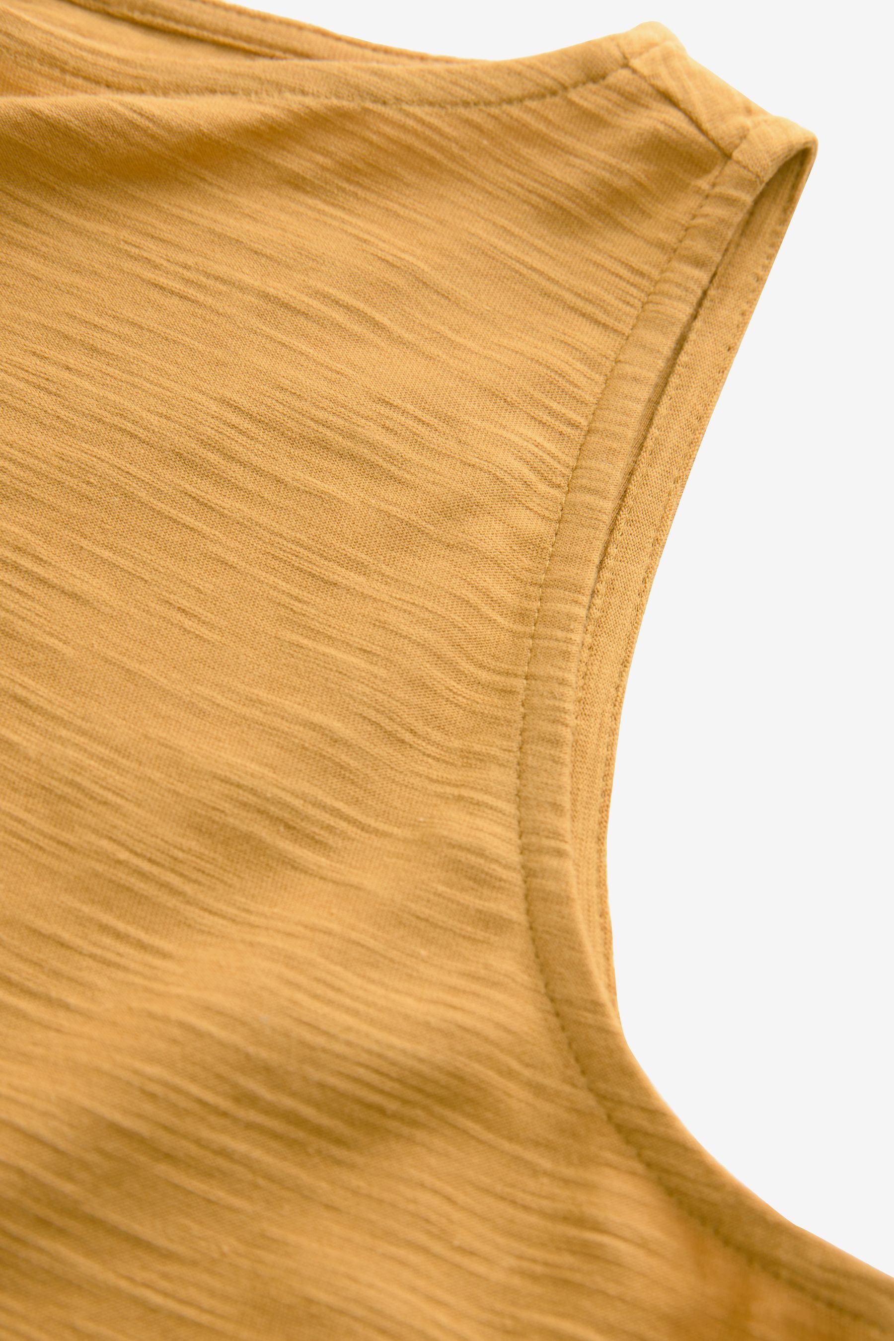 Next Midikleid Ärmelloses Midikleid 100 % Baumwolle (1-tlg)