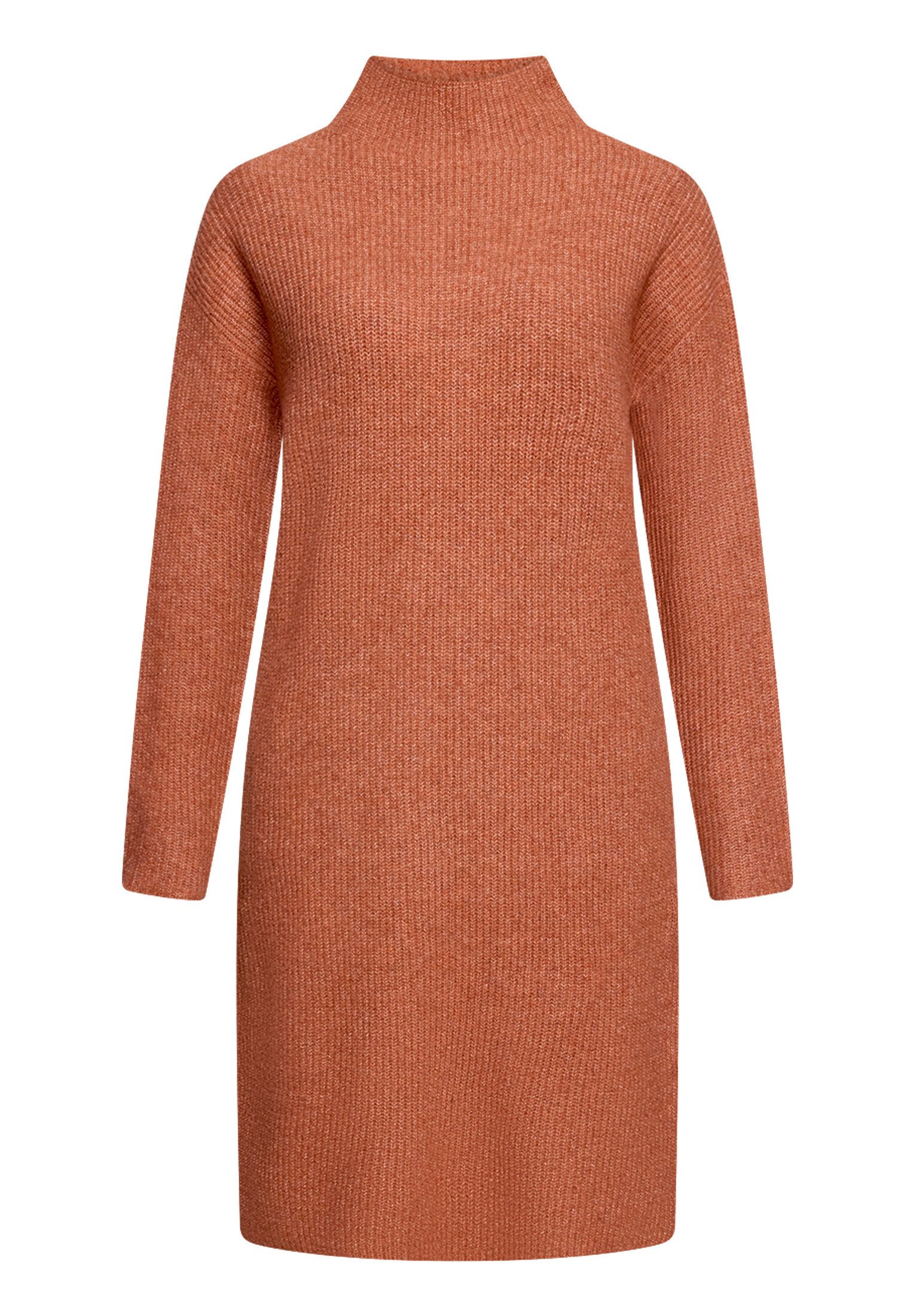 Cartoon Strickkleid Damen mit Stehkragen