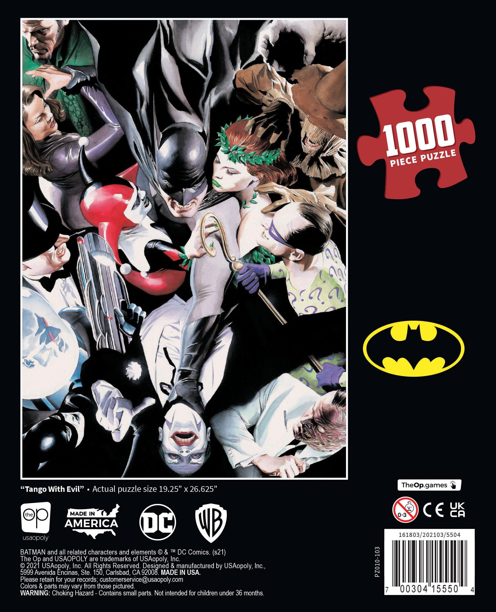 USAopoly Puzzle Batman Puzzle Tango With Evil (1000 Teile), 1000 Puzzleteile, Offiziell lizenziertes Puzzle