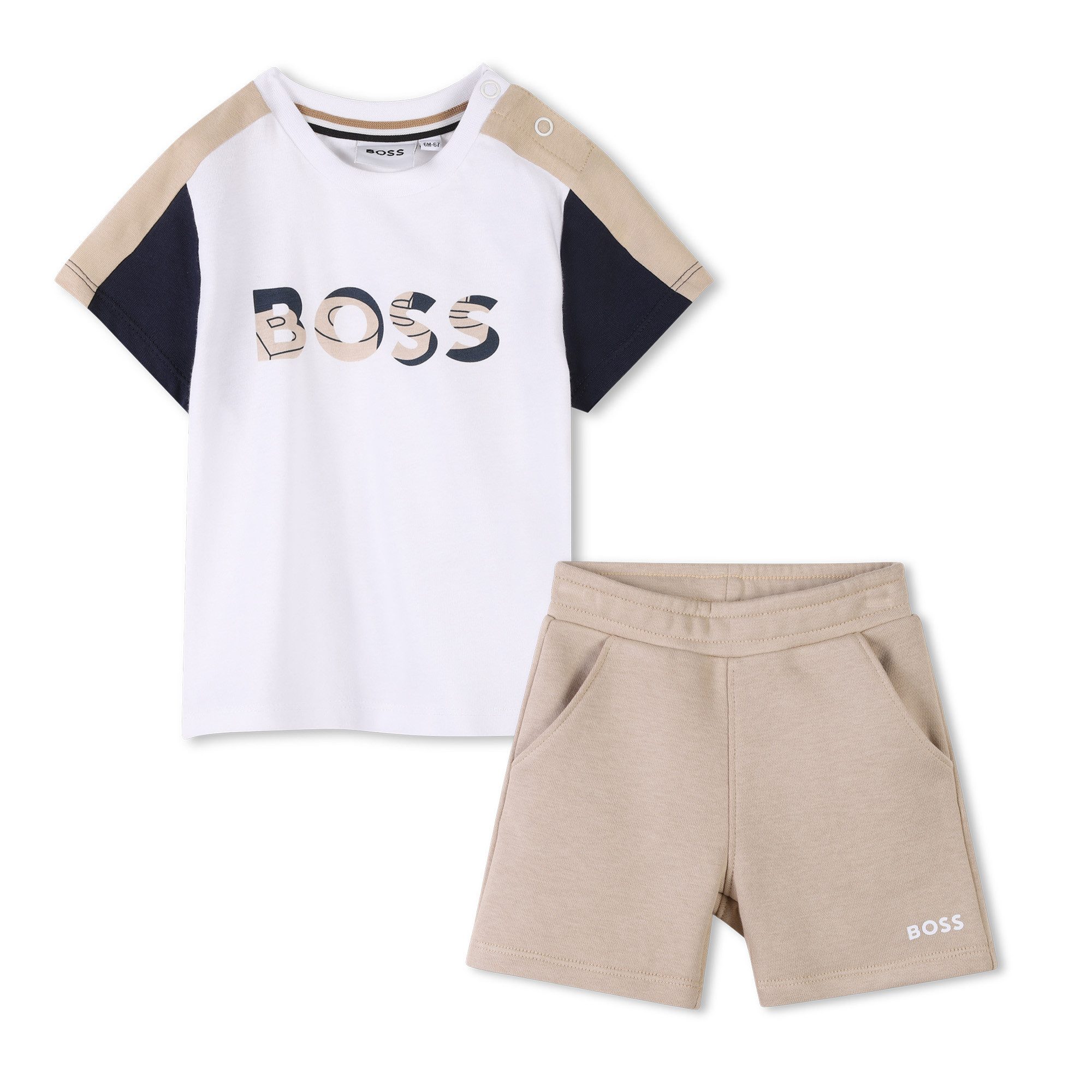 Boss Kidswear Neugeborenen-Geschenkset BOSS Kidswear sommerliches Set für Babys mit Shirt und Short Logodruck