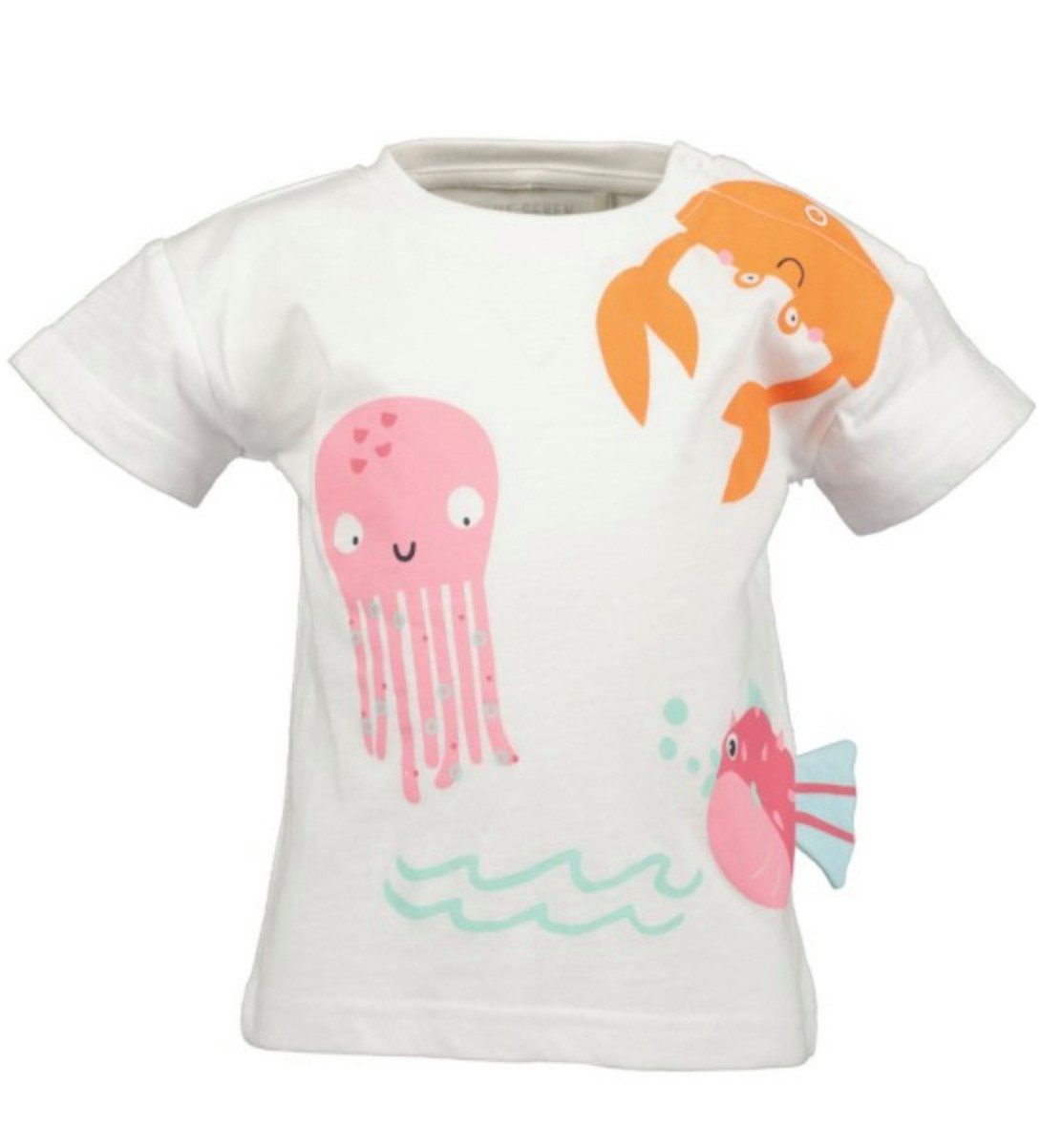 Blue Seven T-Shirt Baby T-Shirt aus Baumwolle mit niedlichem Meeresmotiv