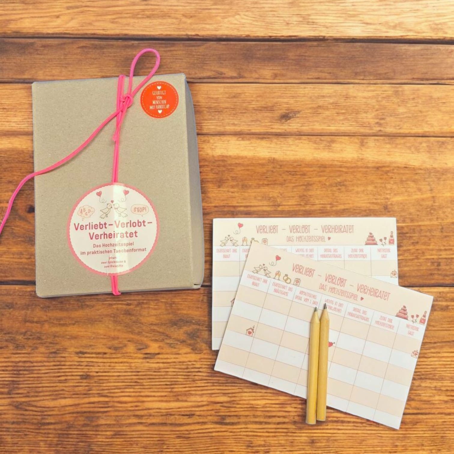 Wunderle Wundertüte Stadt-Land-Hochzeit Spiel im Taschenformat, Geschenk zur Hochzeit, Mitbringsel, Geschenk, Geschenkidee Hochzeit, Heirat, Brautpaar