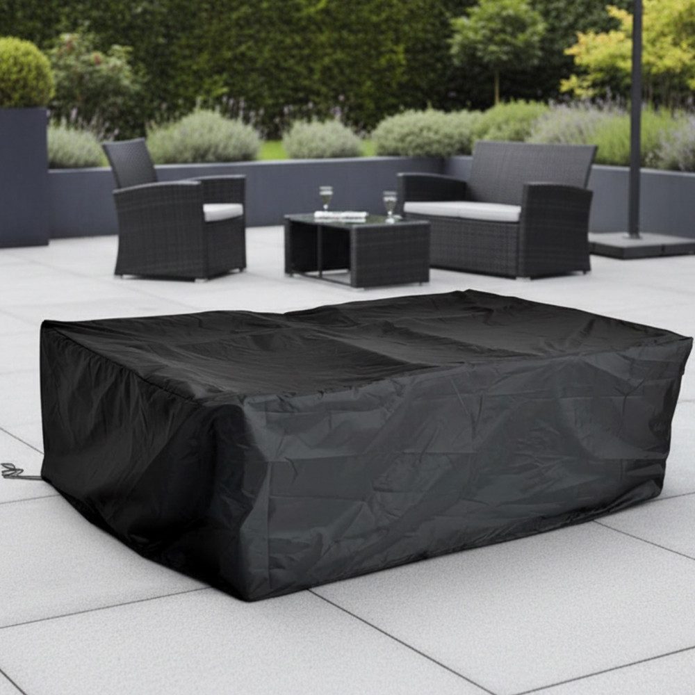 Mucola Gartenmöbel-Schutzhülle Abdeckplane 132x132x80CM Plane Rattan Gartenmöbel Wetterschutz (Stück, 1-St., Schutzhülle für Gartenmöbel), ca. 132 x 132 x 80 cm (L x B x H)