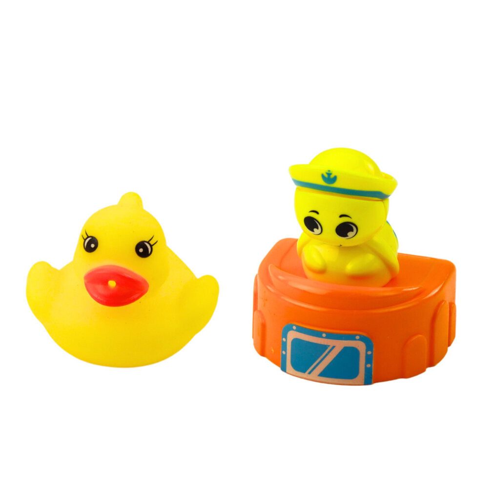 LEAN TOYS Spielzeug-Boot Lean Badespielzeug Boot Bunte Kranhaken Ente Schildkröte