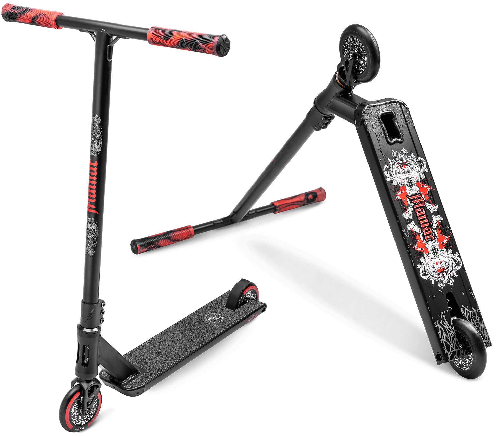 Movino Stuntscooter Stunt-Scooter MOVINO MANIAC Street-Deck Box-Cut IHC ABEC9 Fullcore