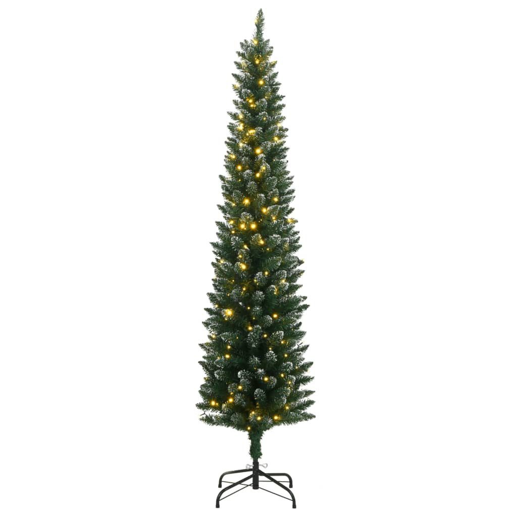 vidaXL LED Baum Künstlicher Weihnachtsbaum Schlank 150 LEDs 120 cm