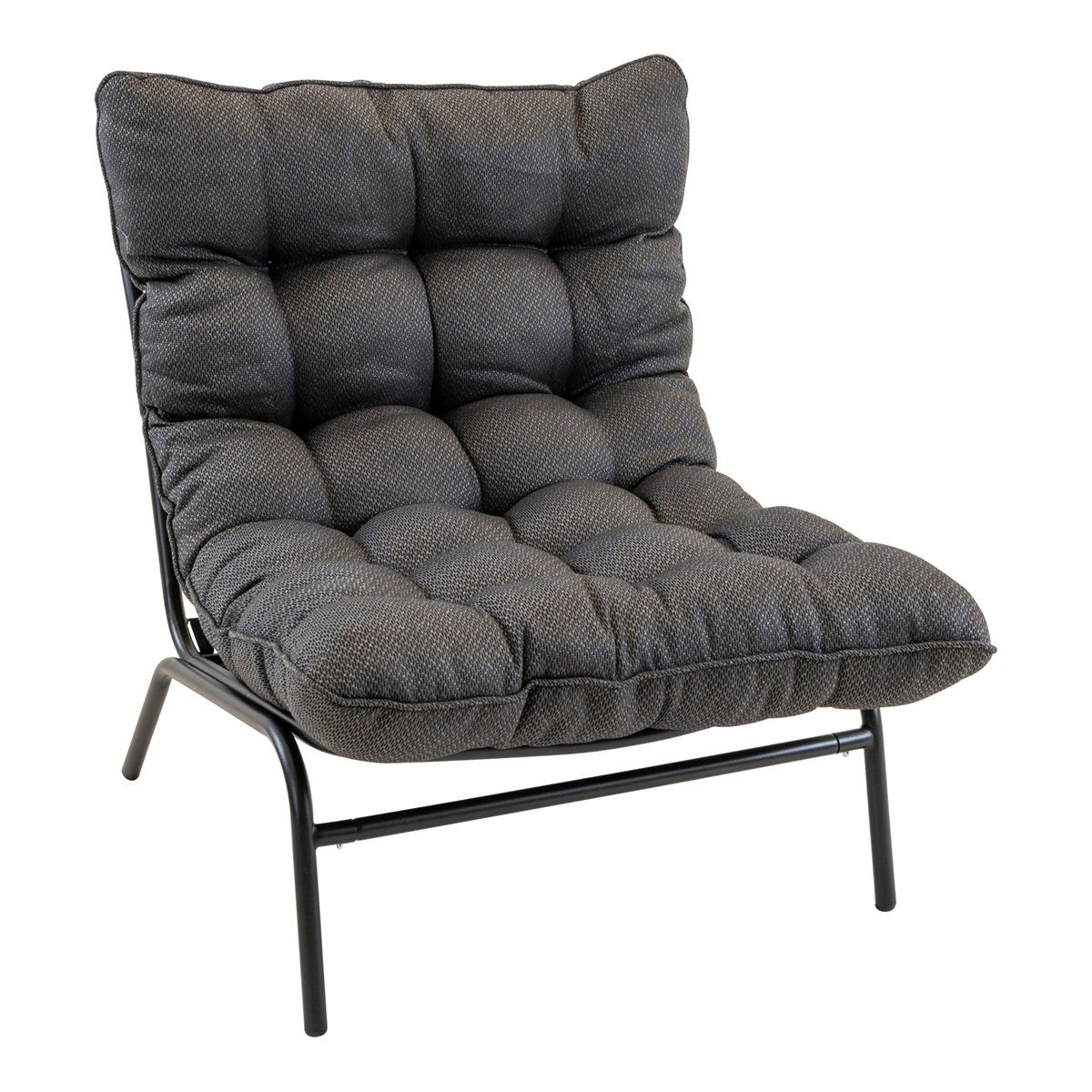 Lesli Living Gartensessel Relaxsessel Garten mit Stahlrahmen & wetterfestem Kissen (1-St)