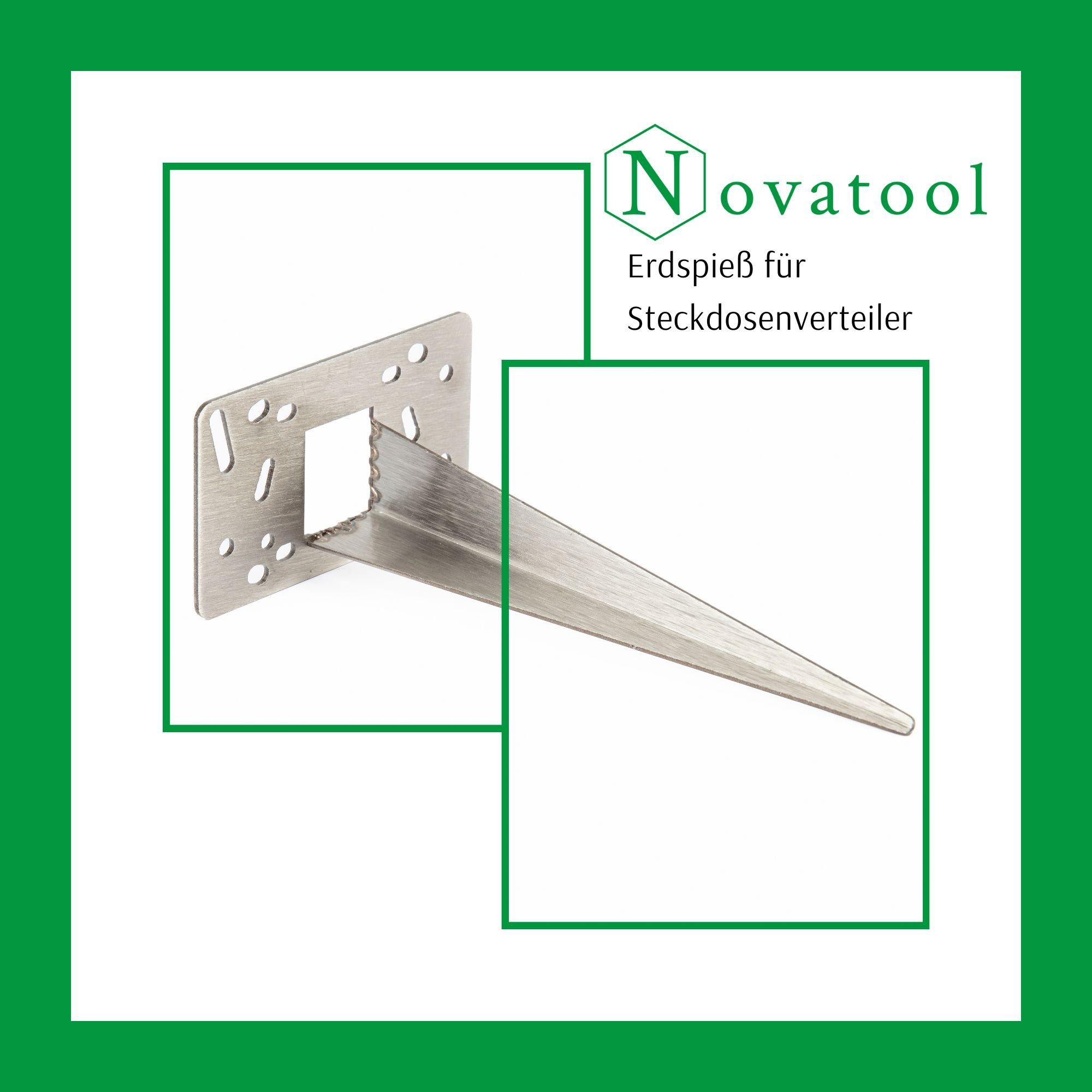 Bodenanker -, (6-St), Erdspies Novatool Metall