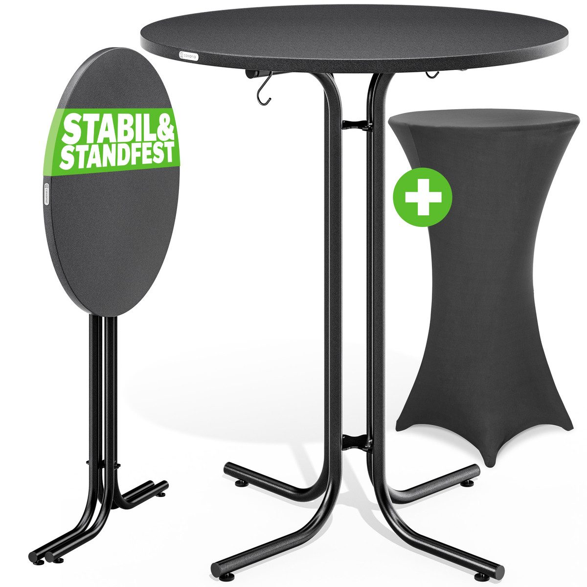 Casaria Stehtisch, Stehtisch mit Husse 80cm günstig online kaufen