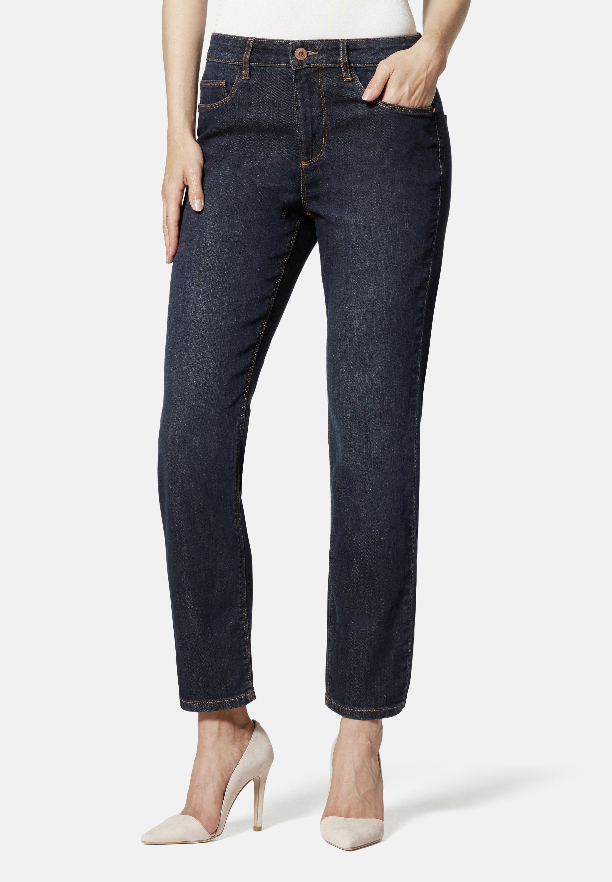STOOKER WOMEN 5-Pocket-Jeans Zermatt Denim Straight Fit blue black