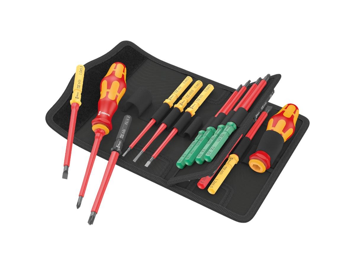 Wera Schraubendreher Wera Kraftform Kompakt VDE 17 Universal 1, (Set), mit Zwirbelfunktion, Farbkennzeichnung, geeignet für Wera2go
