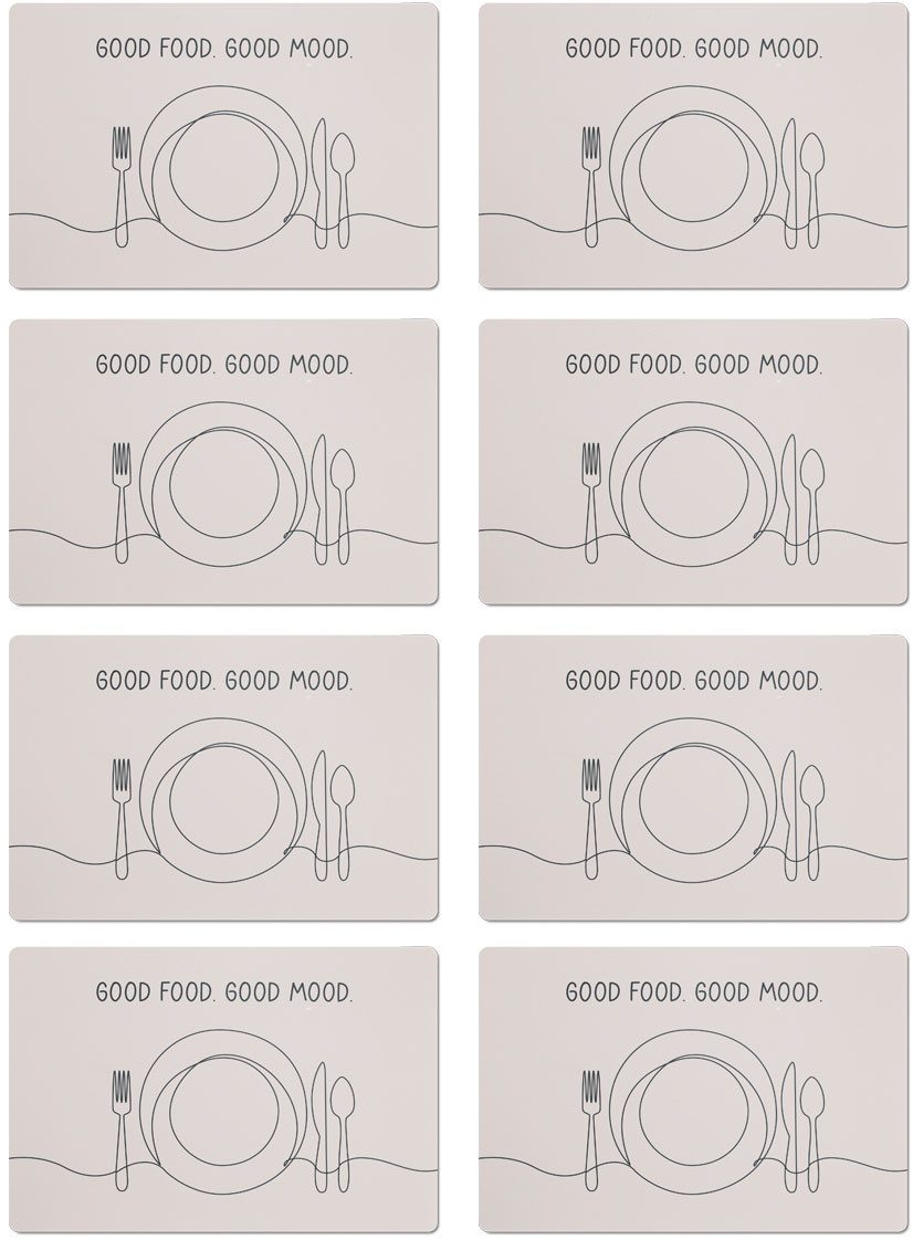 Zeller Present Platzset "Good Food", 8er Set, Kunststoff günstig online kaufen