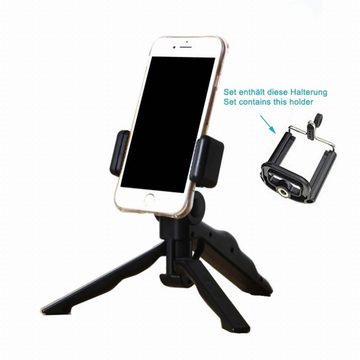 K-S-Trade für Oukitel WP10 Smartphone-Halterung, (Stativ Tisch-Ständer Dreibein Handy-Stativ Ständer Mini-Stativ)