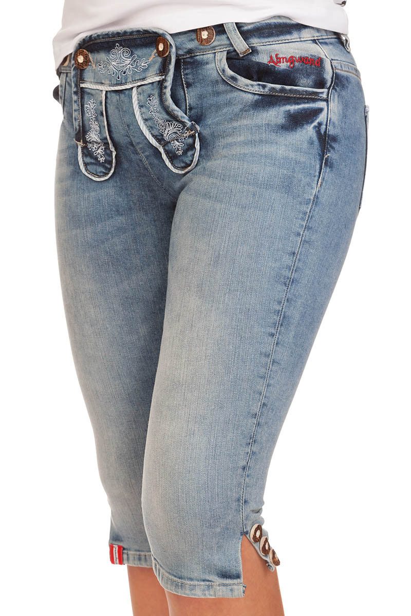 Almgwand Trachtenjeans Trachtenjeans Damen - MANDLING - hellblau, schwarz