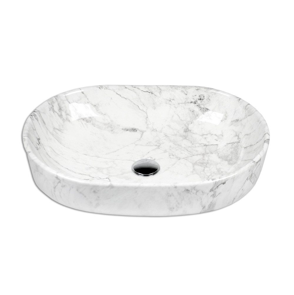 Stabilo Sanitär Waschbecken Waschbecken Keramik Marmoroptik Aufsatzwaschbec günstig online kaufen