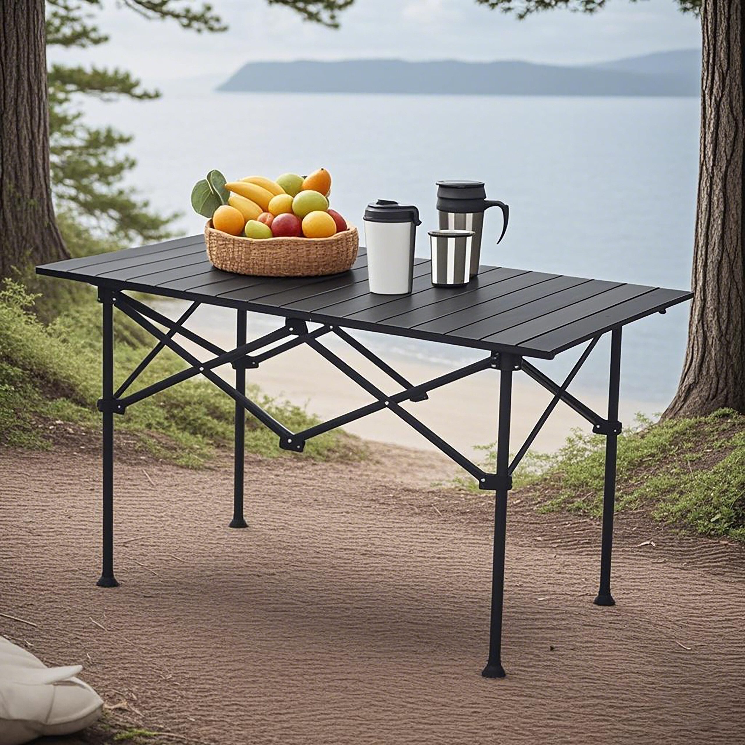 relaxdays Klapptisch Faltbarer Campingtisch aus Stahl, günstig online kaufen
