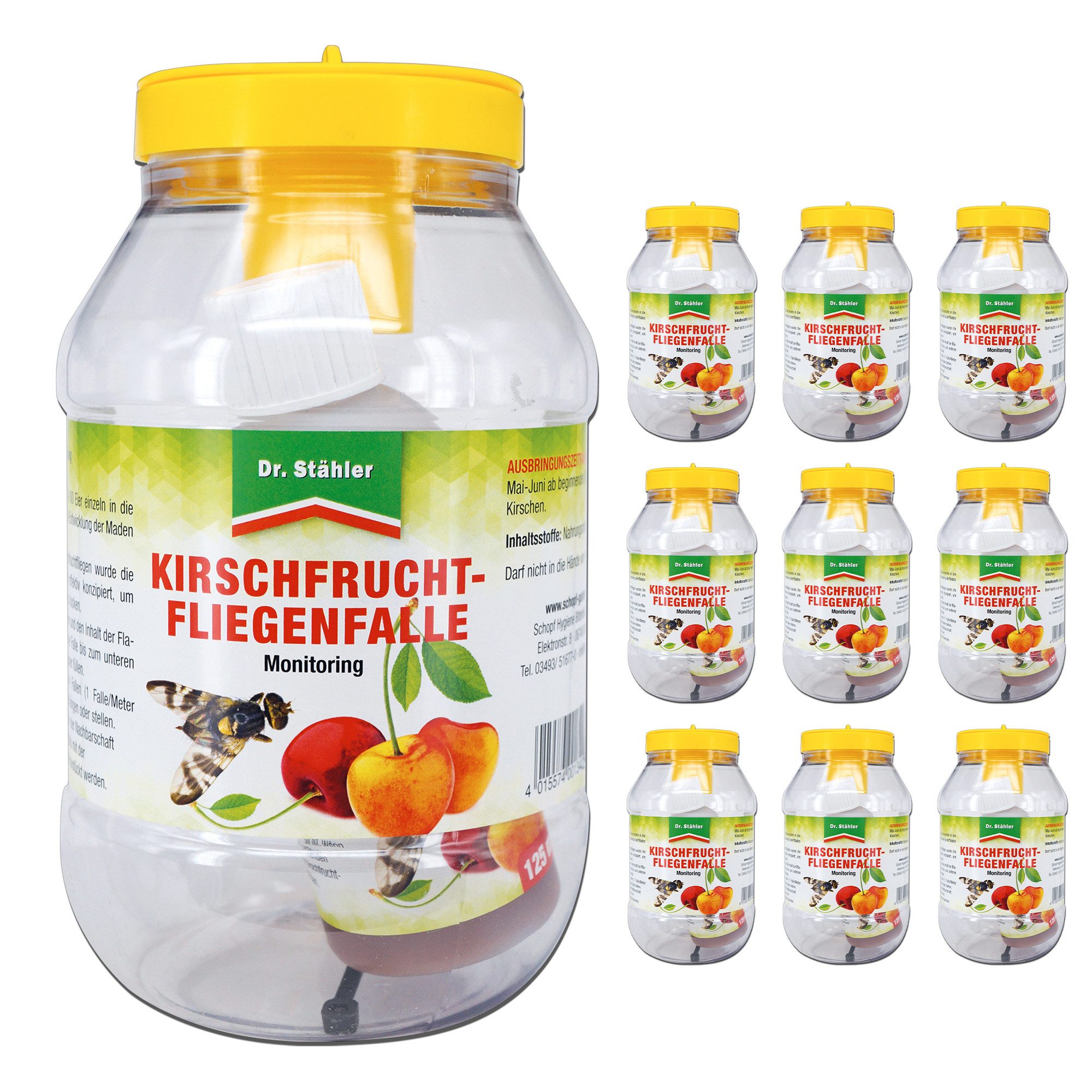 Insektenfalle Kirschfruchtfliegenfalle - Effektiver Schutz - Monitoringfalle