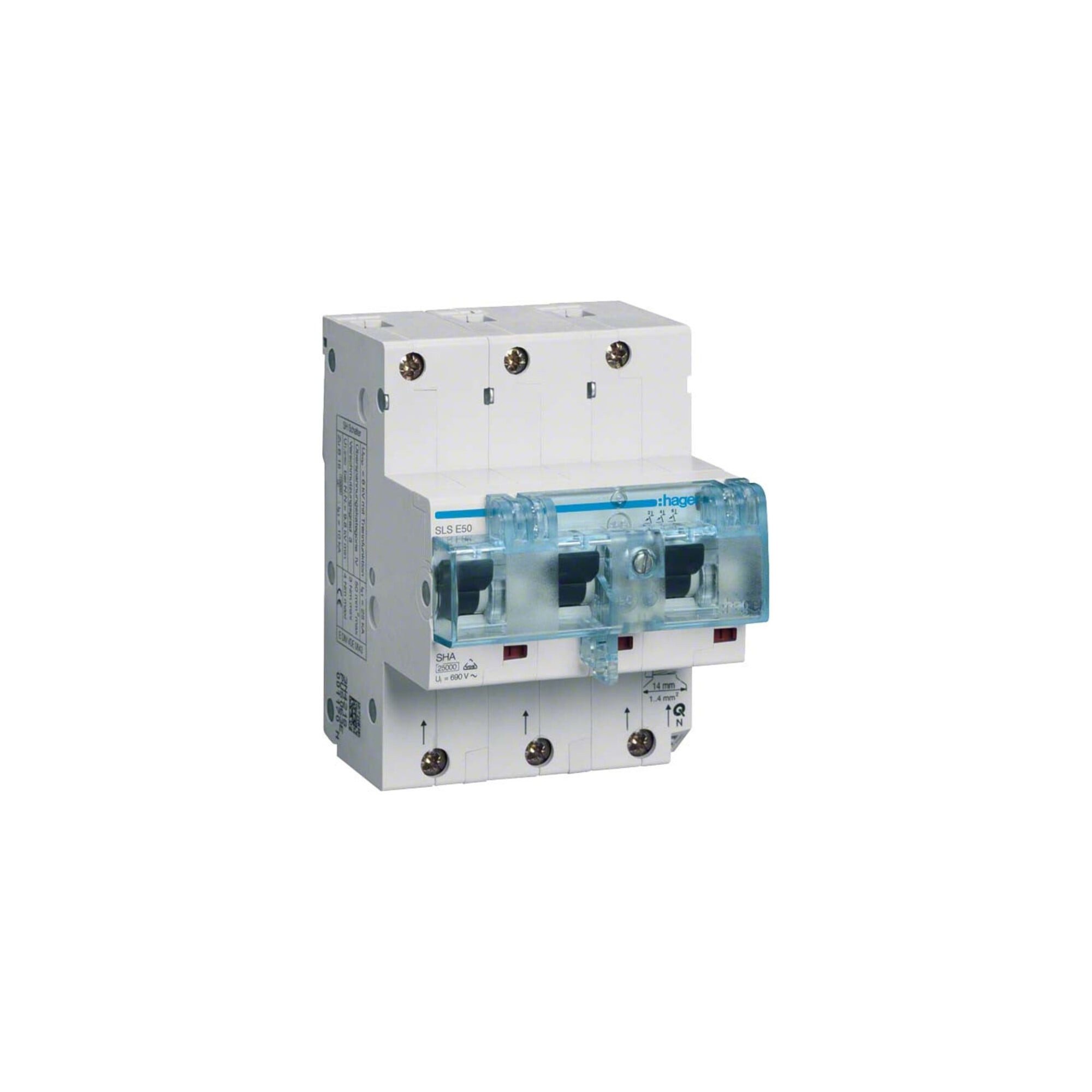 Hager Schalter Hager SLS-Schalter 50A,3polig,E-Charak. HTN350E