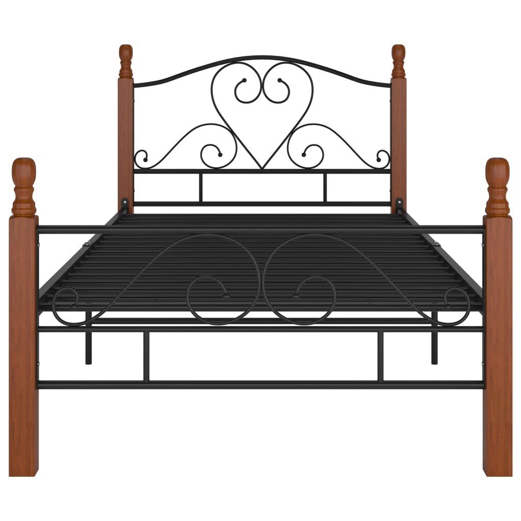 vidaXL Bett Bettgestell Schwarz Metall 90x200 günstig online kaufen