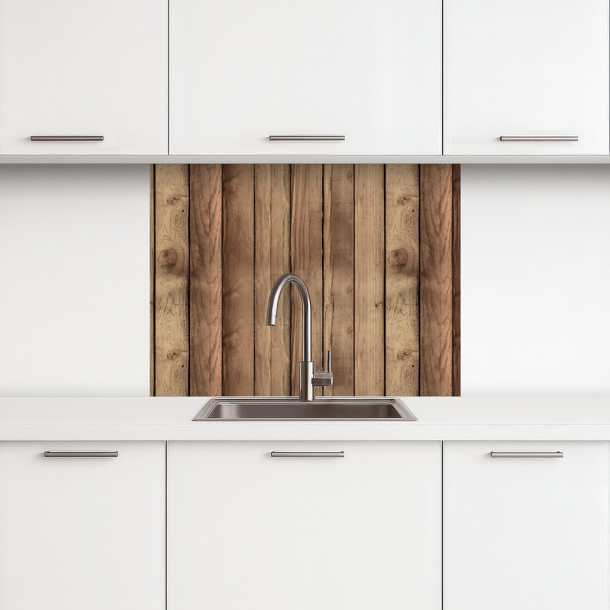 KitchenYeah Küchenrückwand selbstklebend Holz - Brocante - Muster, (1-tlg), günstig online kaufen