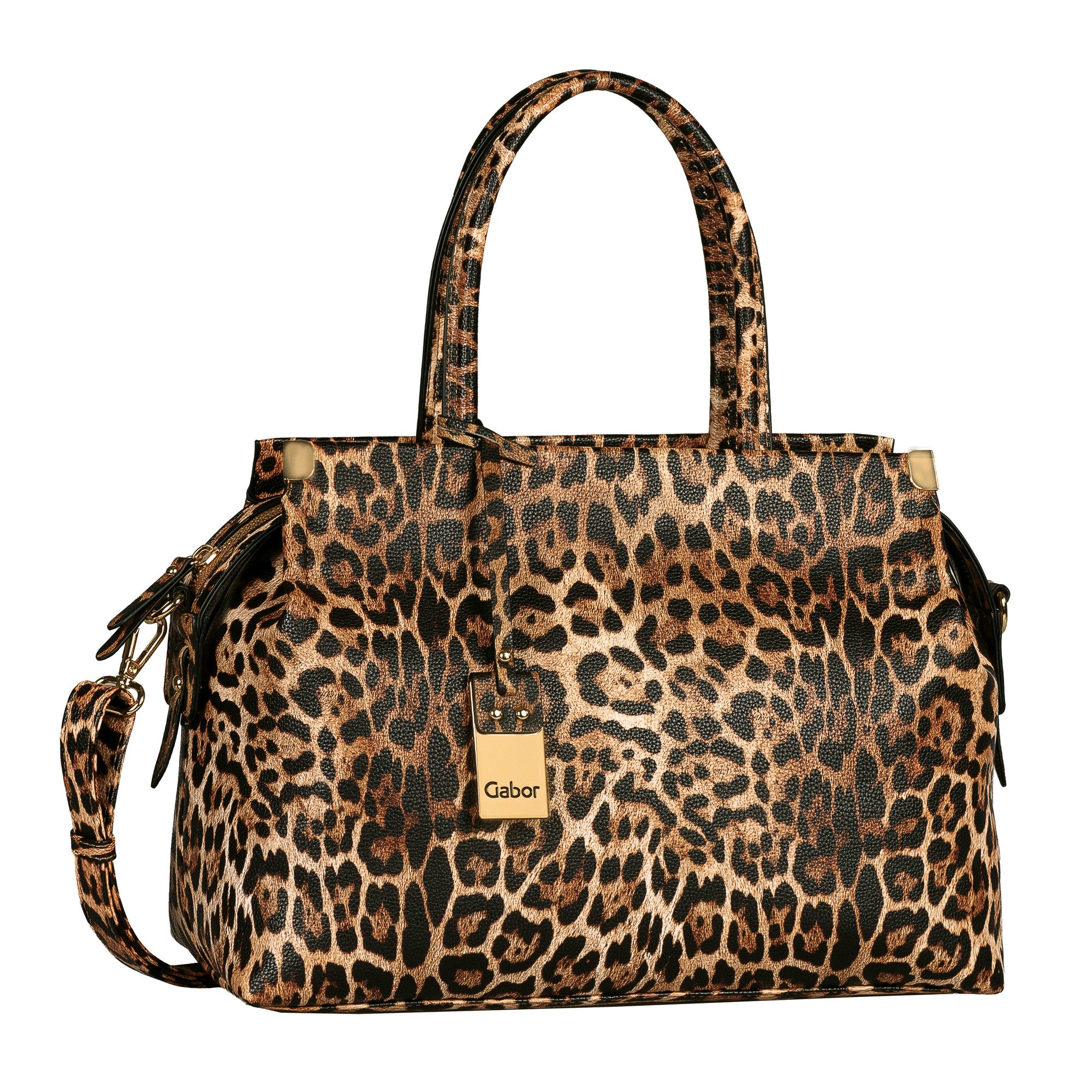 Gabor Shopper Gela, Damen Umhängetasche, schmückenden Metallecken, hochwertiges Logo