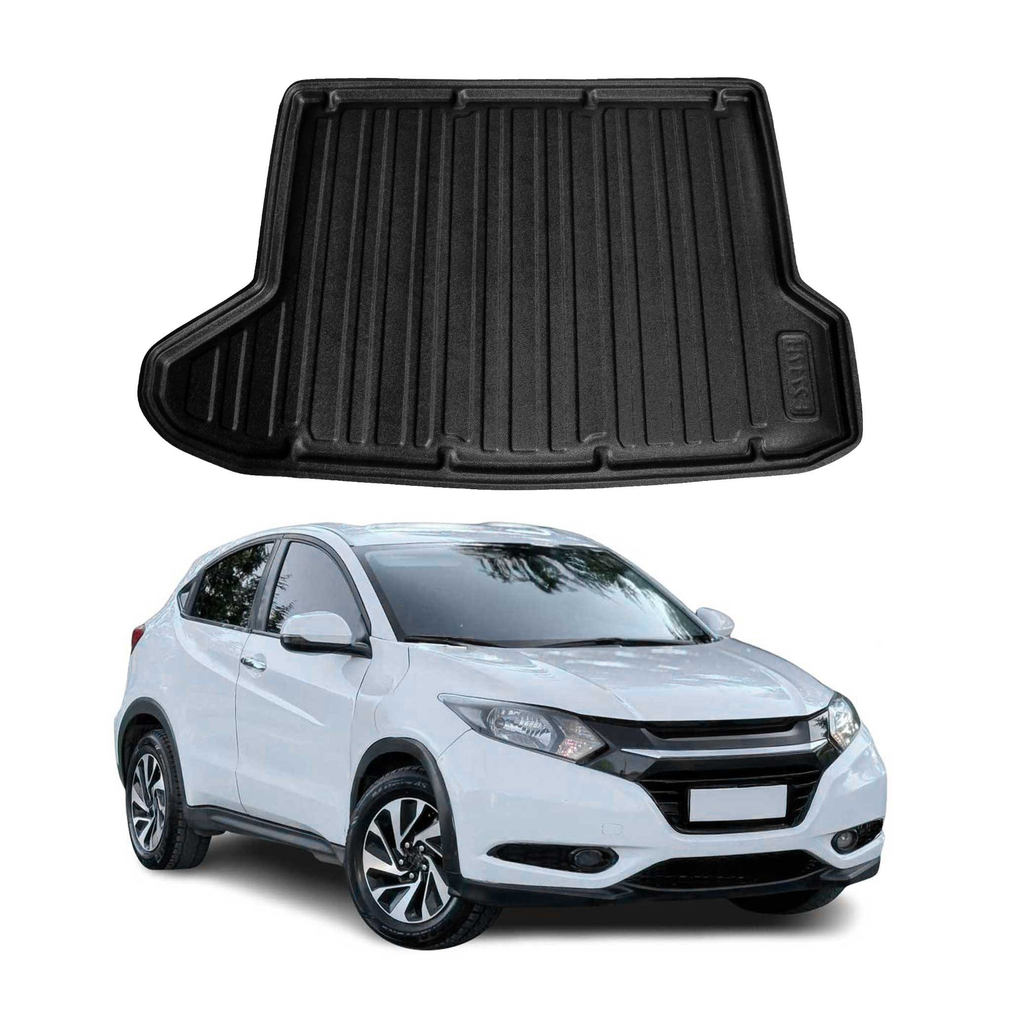 Kofferraummatte Kofferraumwanne für Honda HR-V 2016-2021 Gummi TPE Schwarz