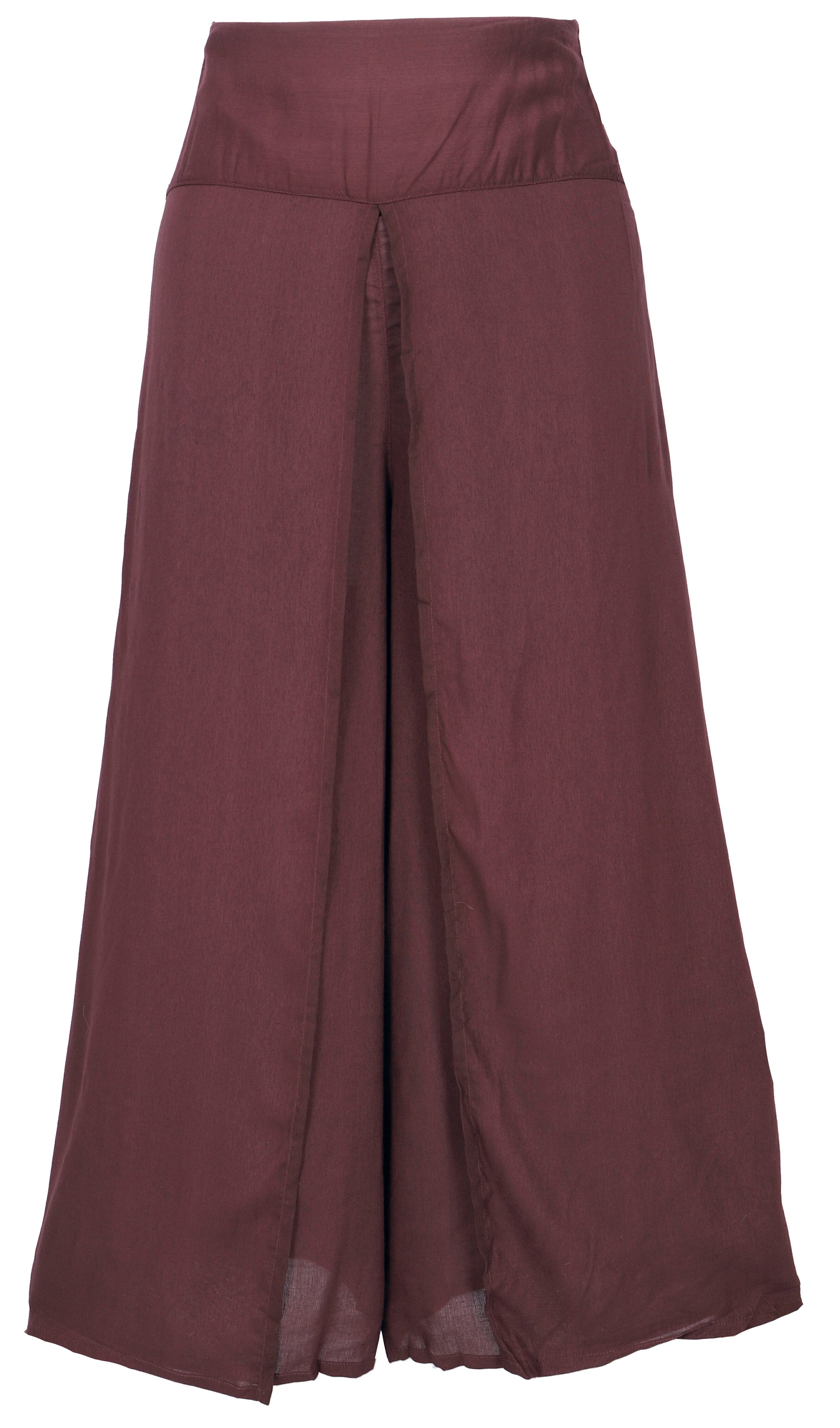 Guru-Shop Relaxhose Palazzohose, offene Boho Sommerhose, Hosenrock.. alternative Bekleidung