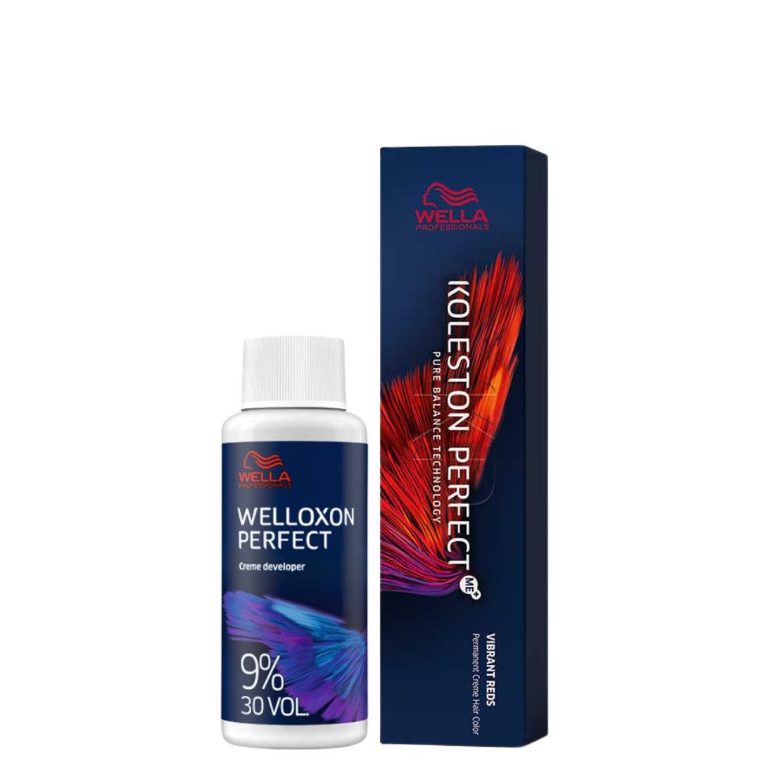 Wella Professionals Haarfarbe Koleston Vibrant Reds 60 ml + Welloxon Perfect 6% 60 ml