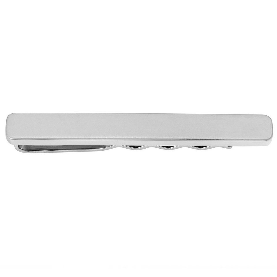 Karisma Krawattennadel Karisma Hochwertige Herren Edelstahl 316L  Krawattennadel, Krawattenklammer/Tie Clip Farbwahl KTC201 - Silber