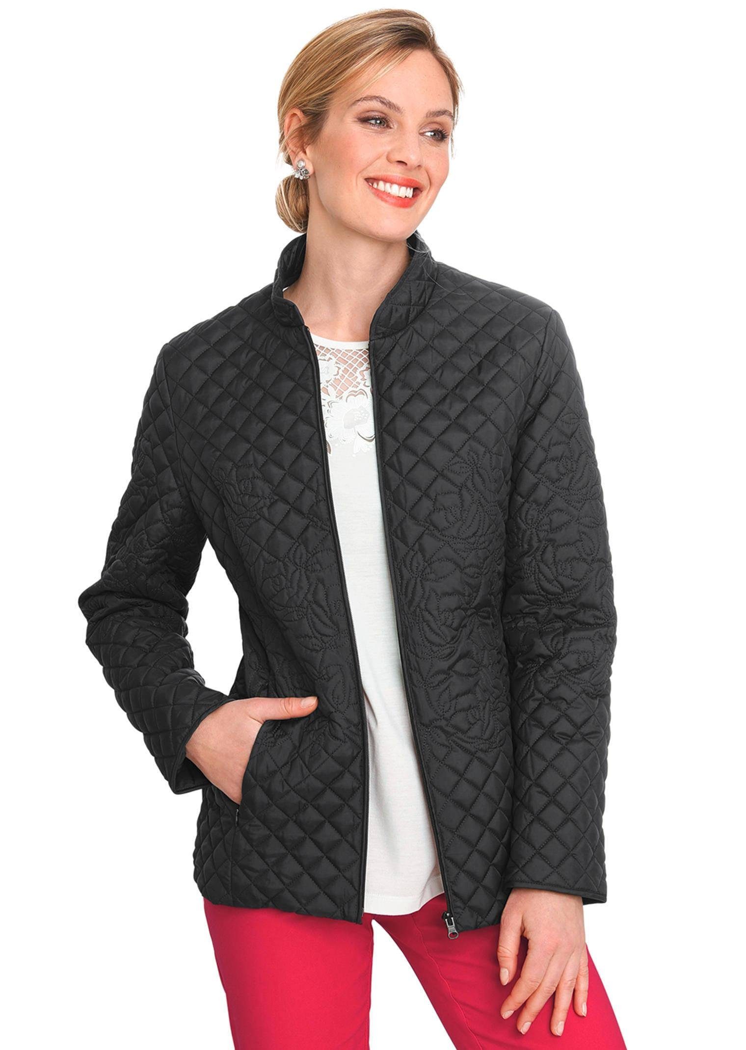 GOLDNER Steppjacke Leicht wattierte Jacke mit Rosen-Stepp