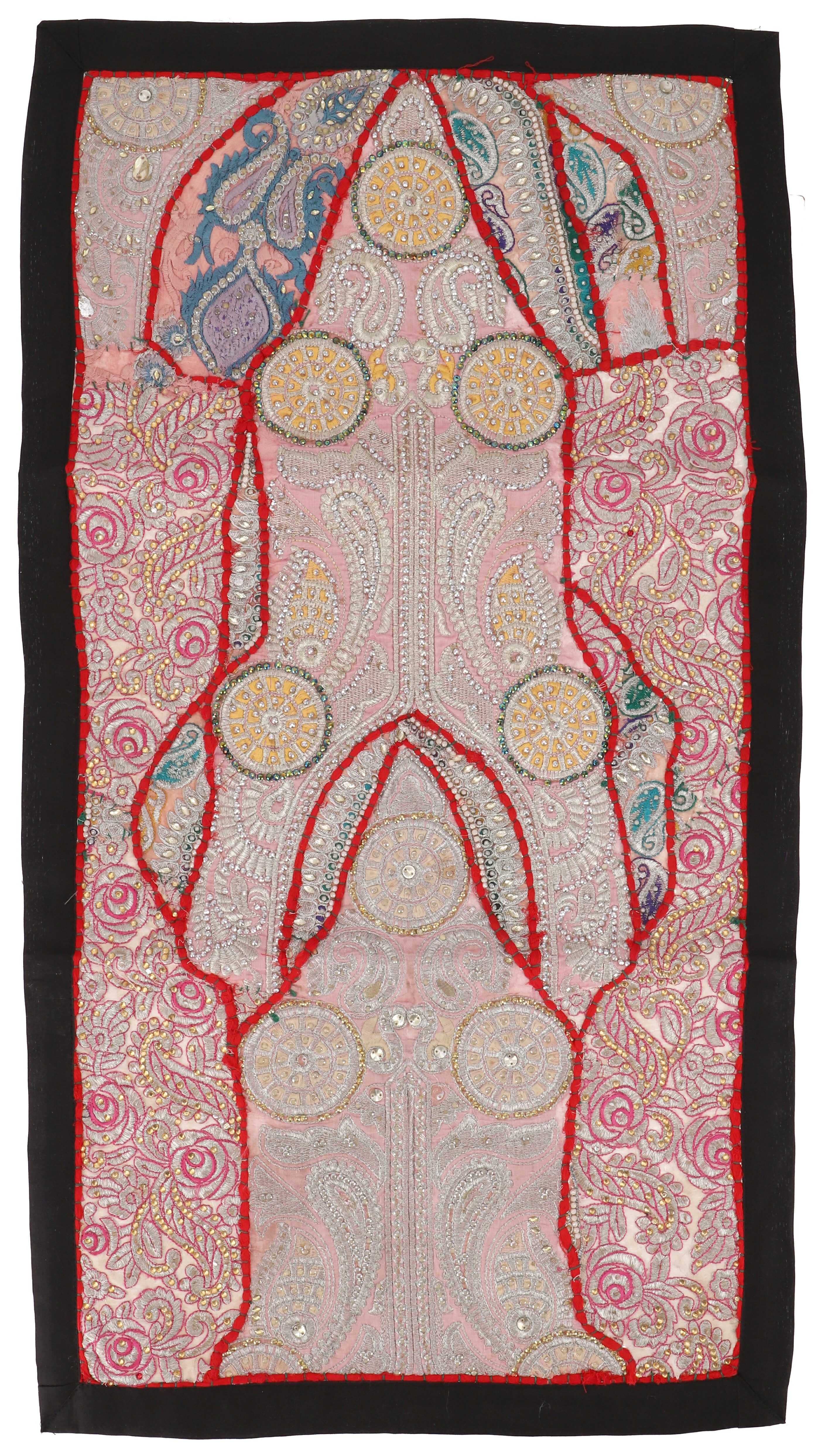 Guru-Shop Wandteppich Indischer Wandteppich Patchwork Wandbehang,.., Höhe: 45 mm