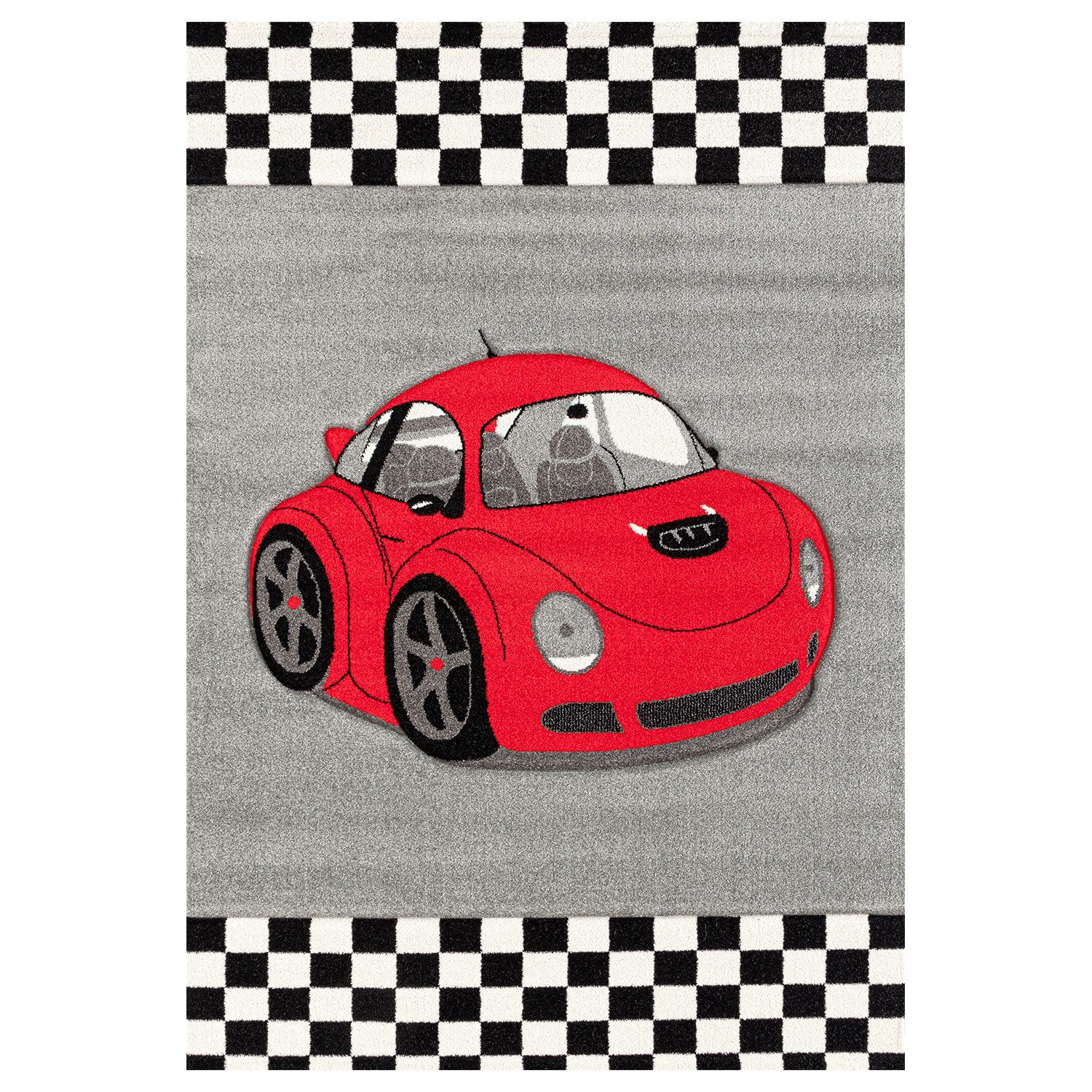 Vimoda Kinderteppich Auto Kinder teppich Auto Rot, Car Rennwagen, Rechtecki günstig online kaufen